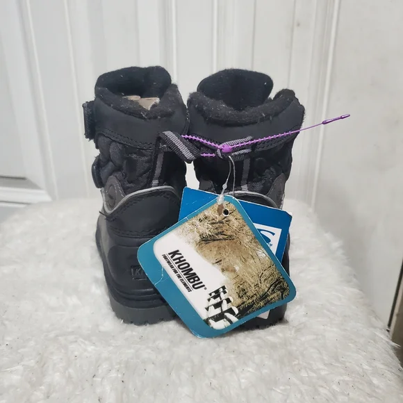 NEW Baby Khombu Snow Boots Size 7M Black and Silver Kids' Snow Boots - Picture 3 of 11